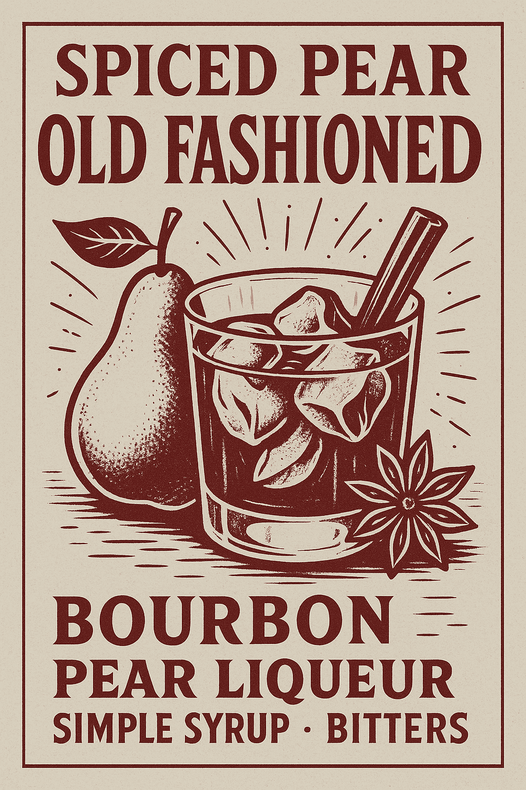 Spiced Pear Old Fashioned